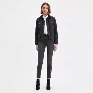 Levis Levi’s 721 High Rise Skinny Jeans Black Size 24